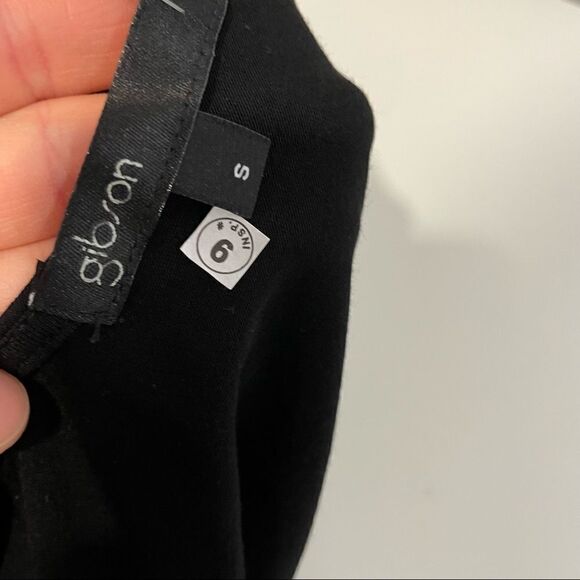 Gibson Basic Solid Soft Stretchy Sleeveless Tank Top Bodysuit Leotard in Black - Picture 6 of 7